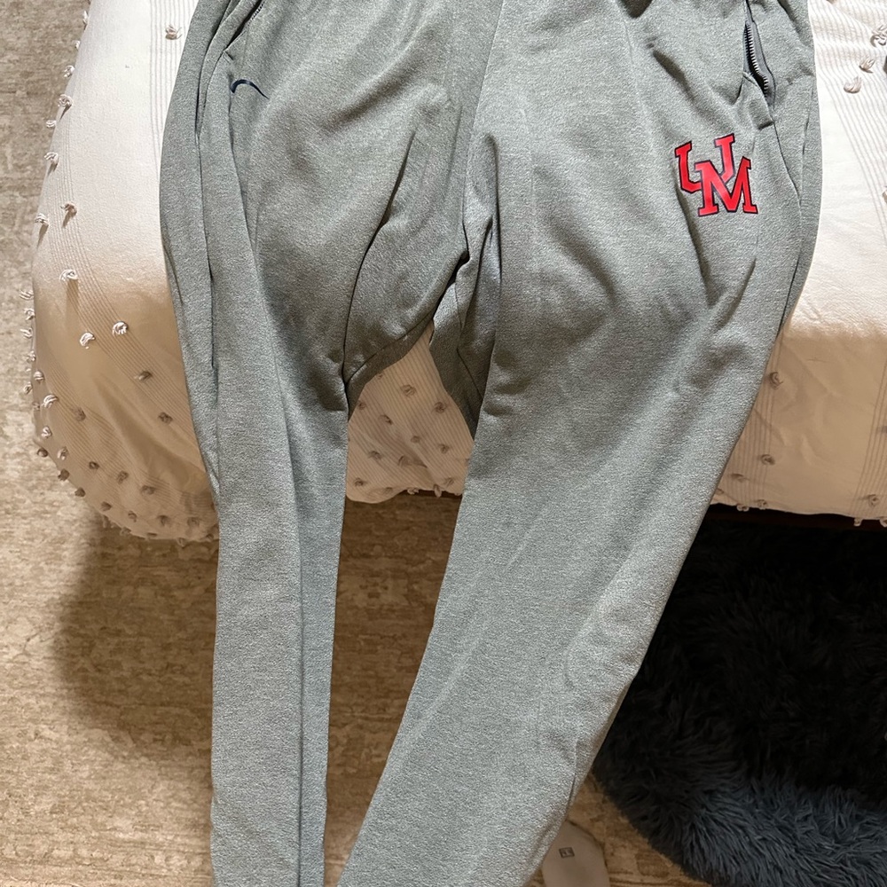 Ole Miss Nike Gray Joggers with Red Logo
